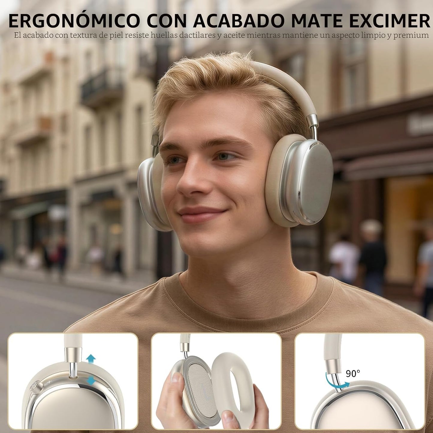 FOFUN NC95 - Auriculares híbridos con cancelación activa de ruido c...