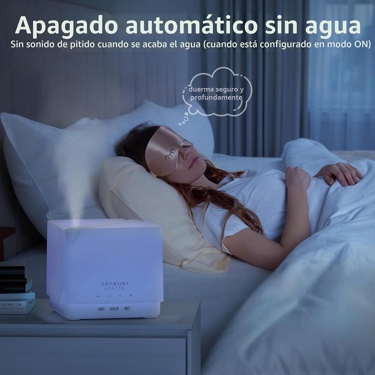 ASAKUKI - Difusor de aceites esenciales, humidificador ultrasónico...