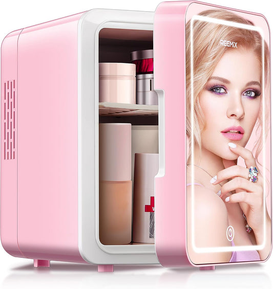 Reemix Refrigerador para el cuidado de la piel, mini refrigerador d...