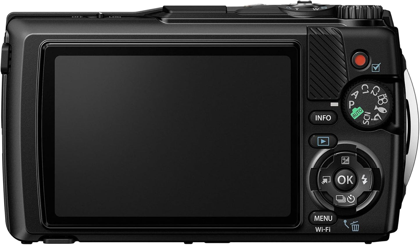 OM SYSTEM Olympus Tough TG-7 - Cámara subacuática negra, impermeabl...