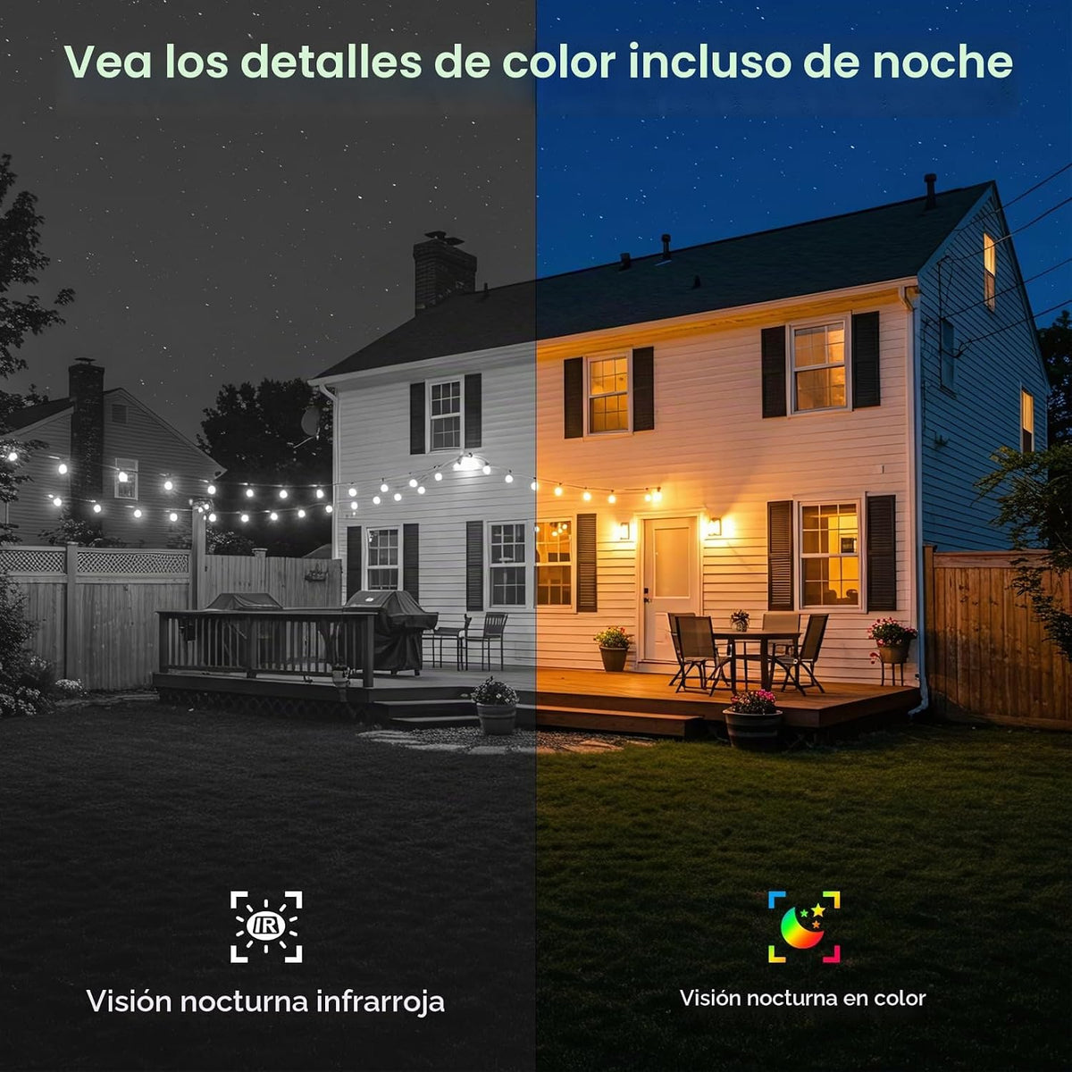 INFIYA Cámaras de seguridad 2K 3MP inalámbricas para exteriores, al...