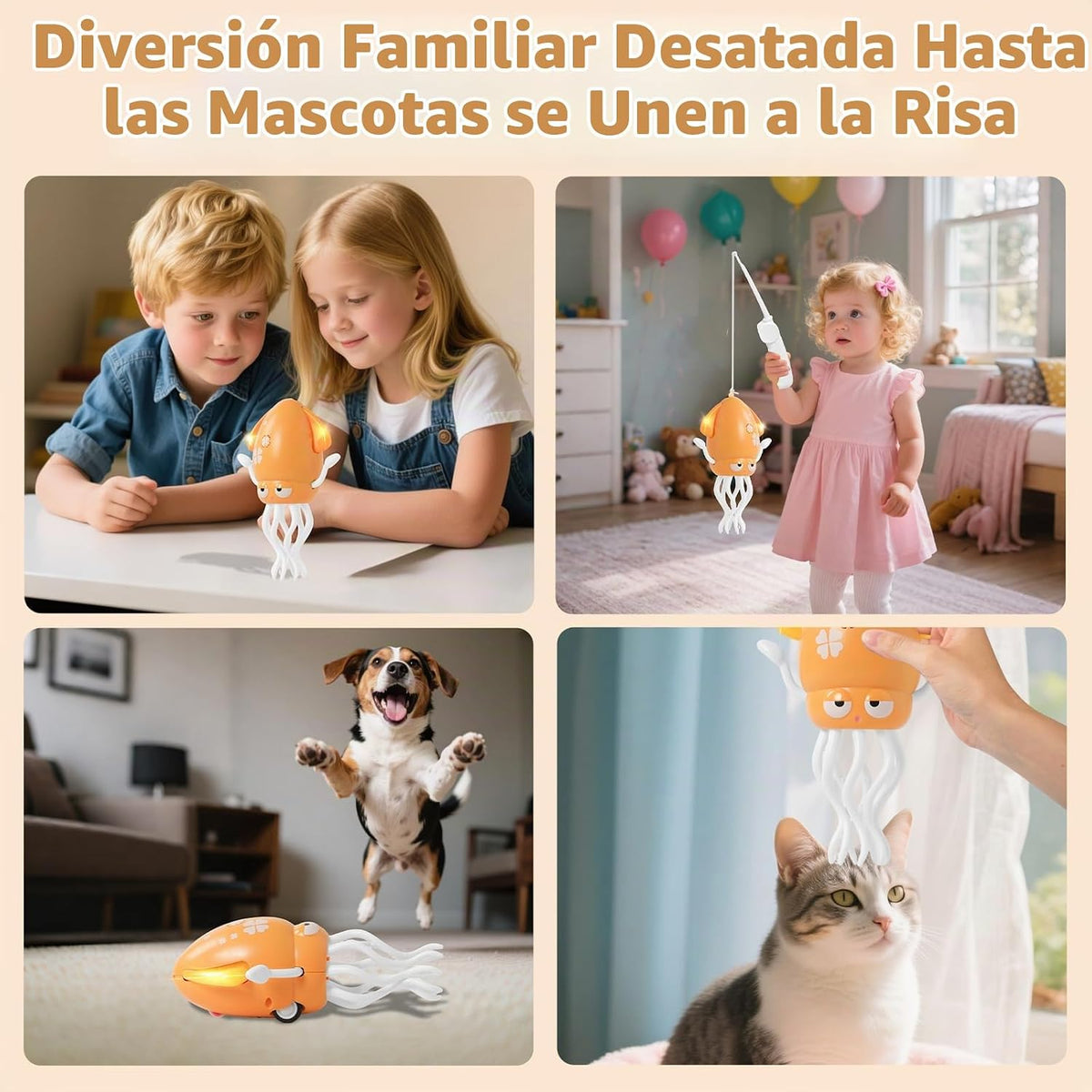 Juguetes para Bebés de Pulpo Bailarín, Juguete de Calamar Gateador...
