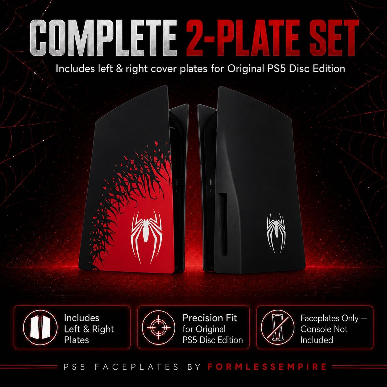 FormlessEmpire Placa frontal para PlayStation 5 Cubierta de la caja...