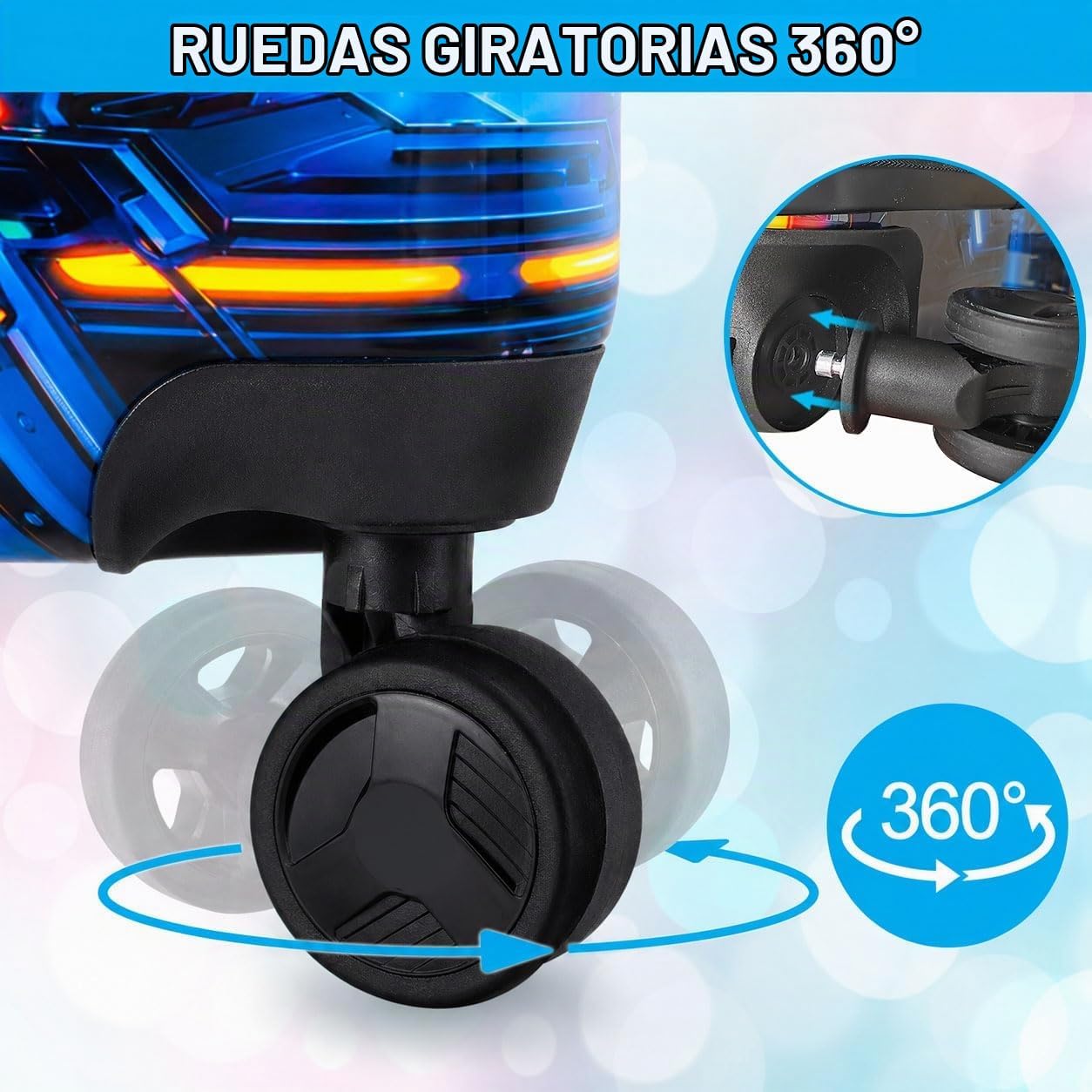 Juego de equipaje de mano ligero para niños, 2 piezas con ruedas, m...