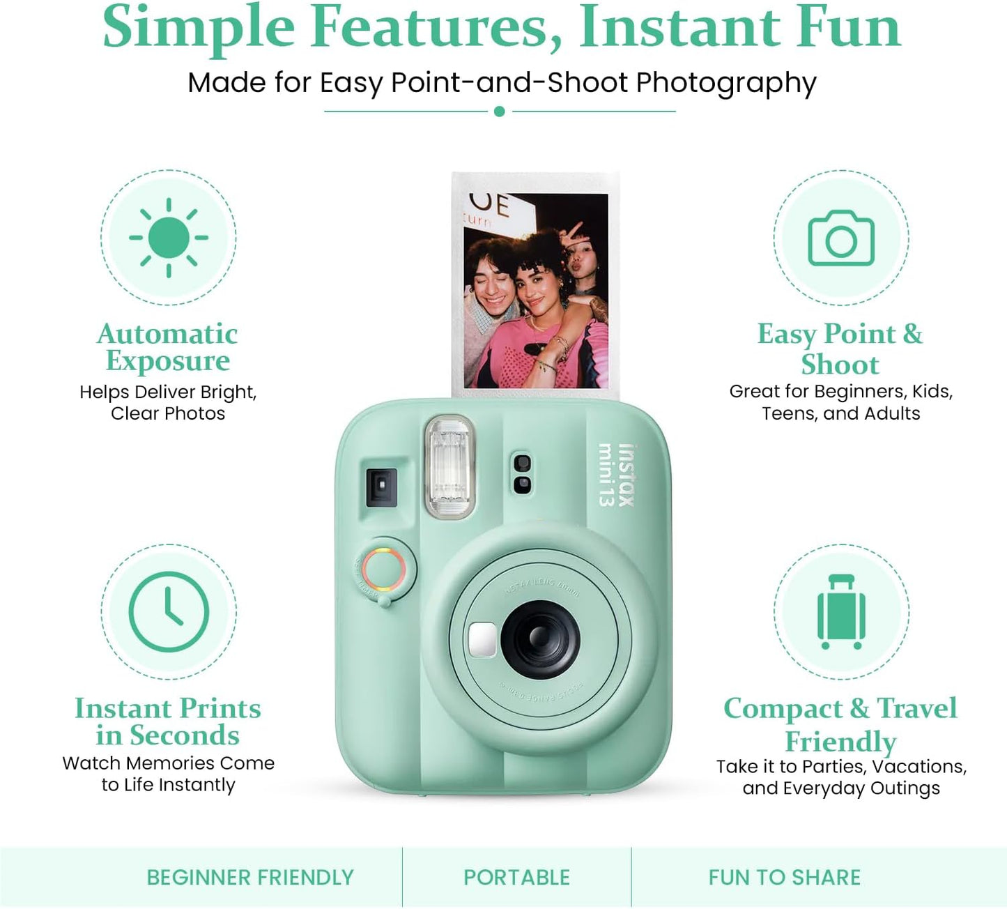 FUJIFILM Instax Mini 13 - Paquete de cámara instantánea con 20 hoja...