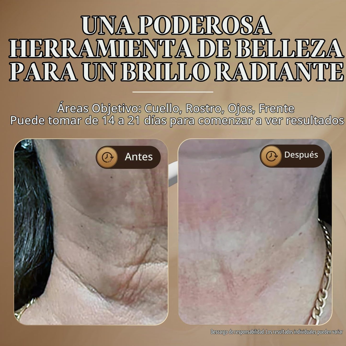 GLO24K Luz Roja para Cara y Cuello Dispositivo de Belleza \u2013 Ac...