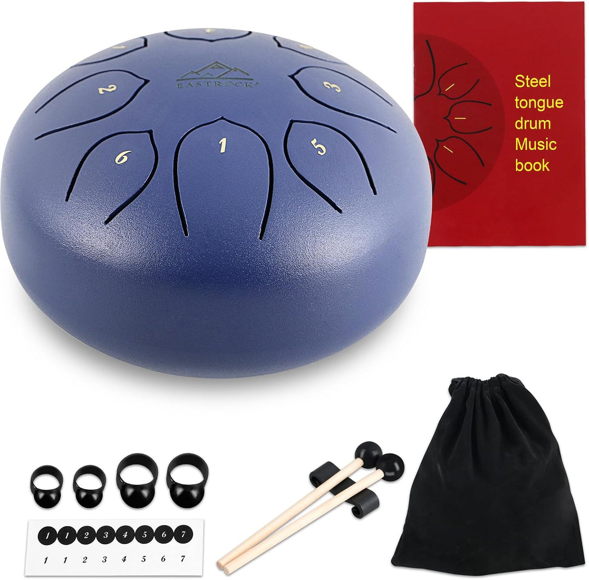 EASTROCK Tambor de lengua de acero para niños de 6 pulgadas, 8 nota...