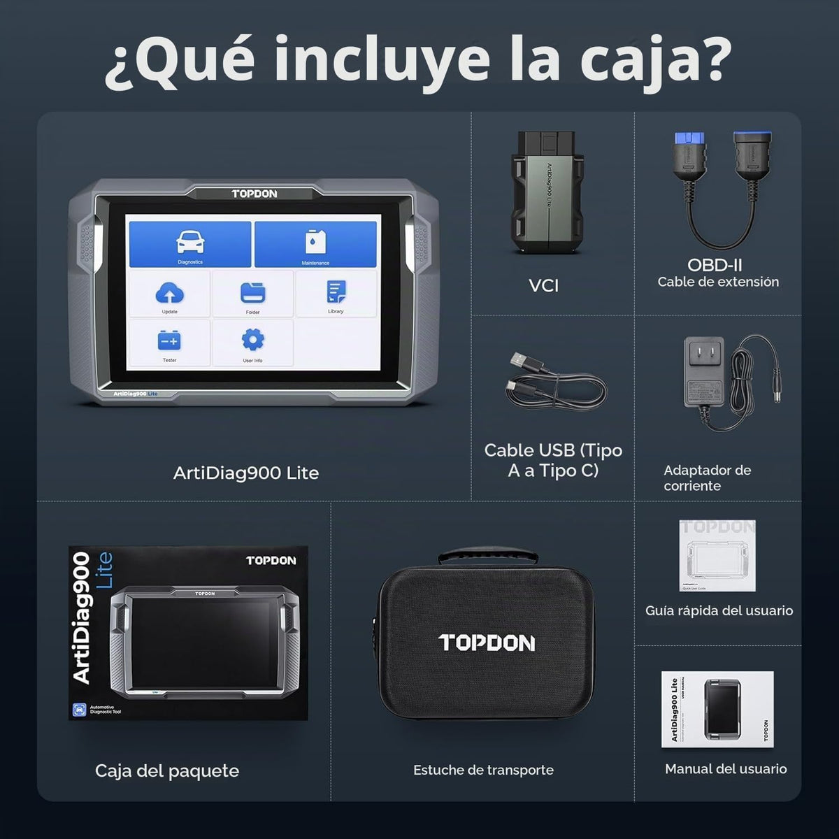 TOPDON Escáner AD900 Lite OBD2, herramienta de escaneo bidirecciona...