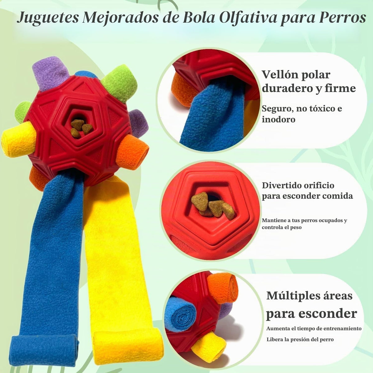 CIIVURR Pelota Olfateadora para Juguetes de Perro, Pelota de Actual...