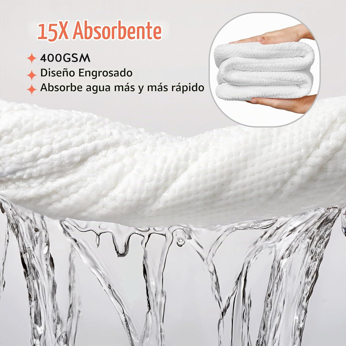 YFONG Paquete de 2 Toallas de Microfibra Envolventes para el Cabell...