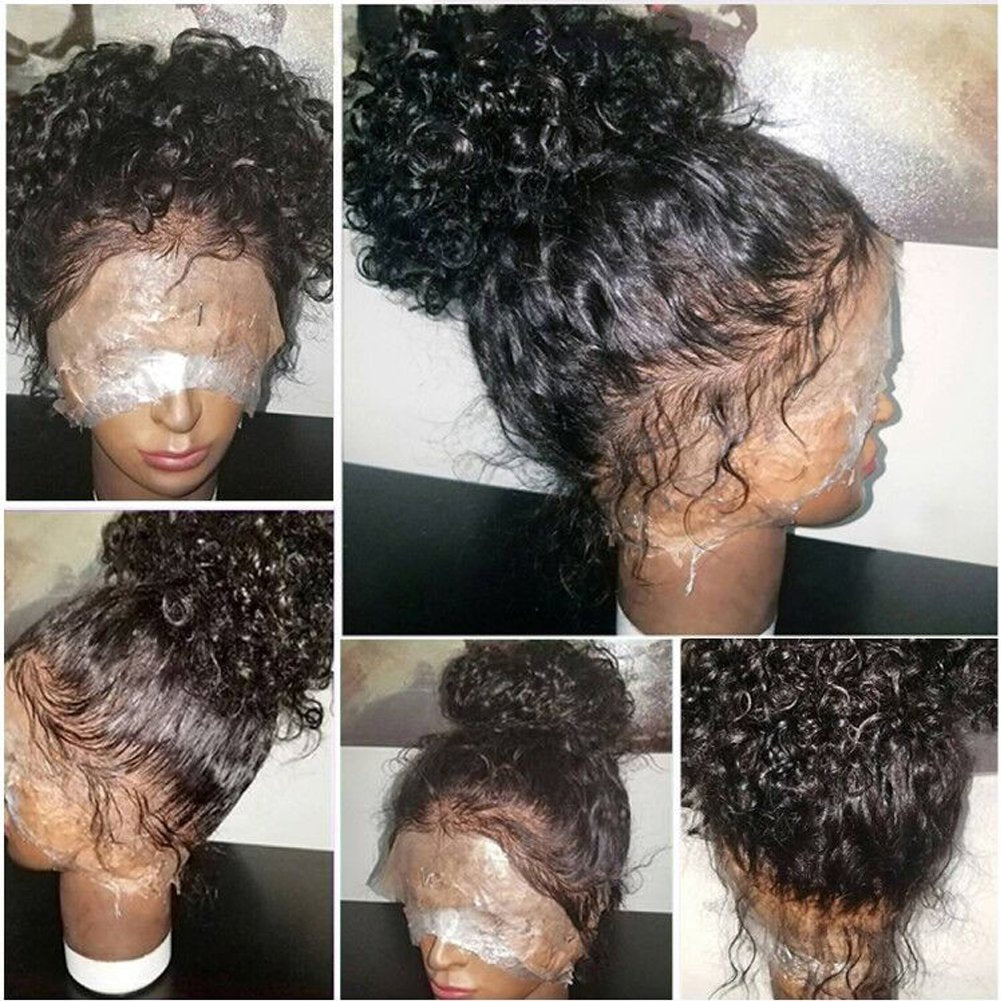 Pelucas de pelo humano de encaje completo para las mujeres negras,...