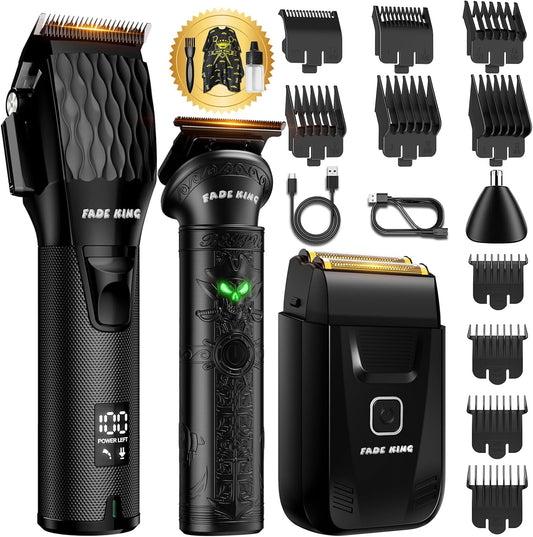 FADEKING Cortadora de pelo profesional para hombres, kit de recorta...