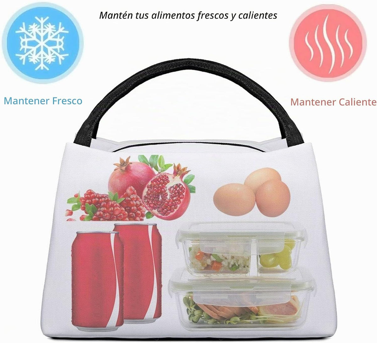 Bolsa de almuerzo de anime para mujer, hielera aislada, bonita lonc...