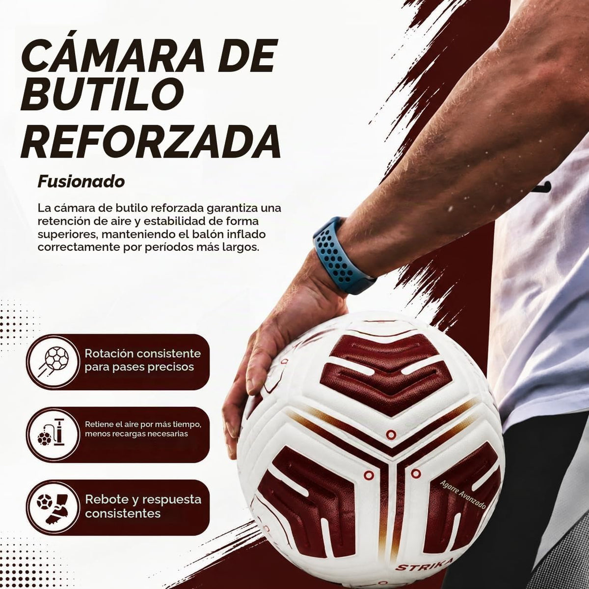 STRIKA Balón de fútbol prémium tamaño 5 y 4 \u2013 Pelota híbrida p...