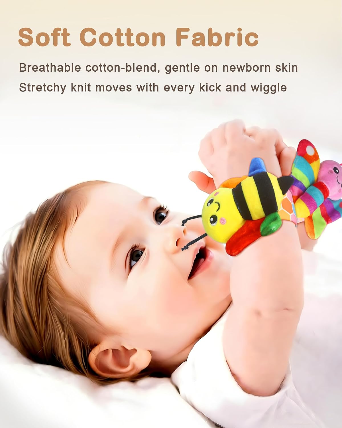 Bloobloomax Juguetes de sonajeros para bebés de 0 a 12 meses, jugue...