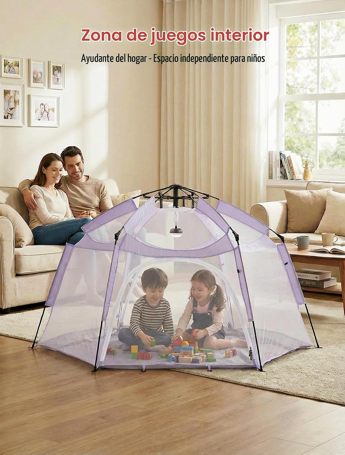 Porayhut Tienda de campaña grande desplegable para niños, casa de j...