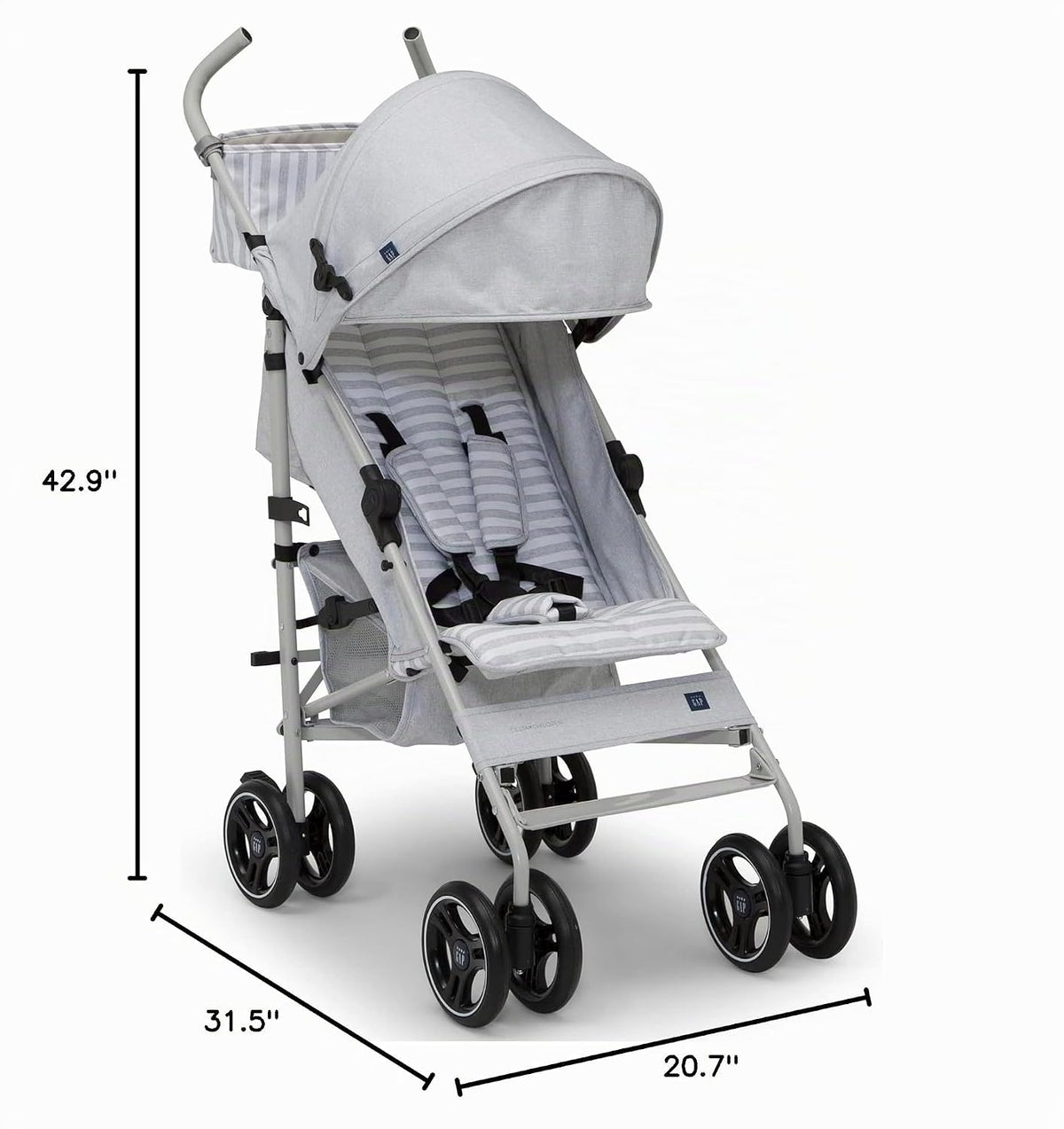 babyGap Cochecito Clásico - Cochecito ligero con reclinación, plega...
