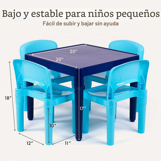 Humble Crew Juego de mesa y silla para niños, interior y exterior,...