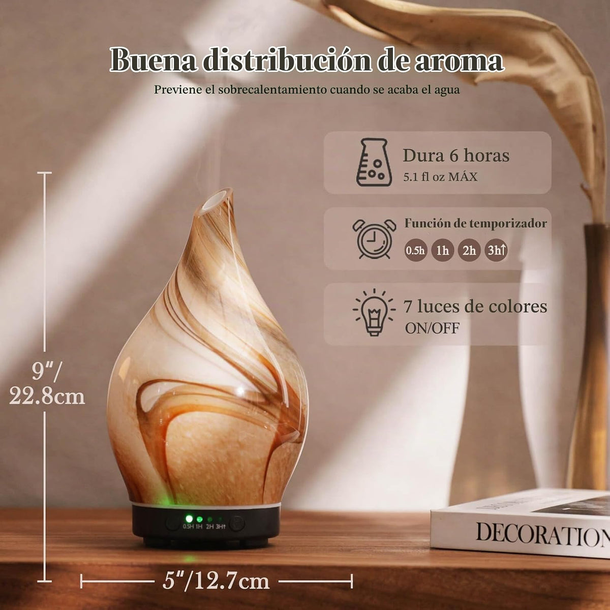 Porseme Difusor de Aceite Esencial de 150ml, Difusores de Aire de A...