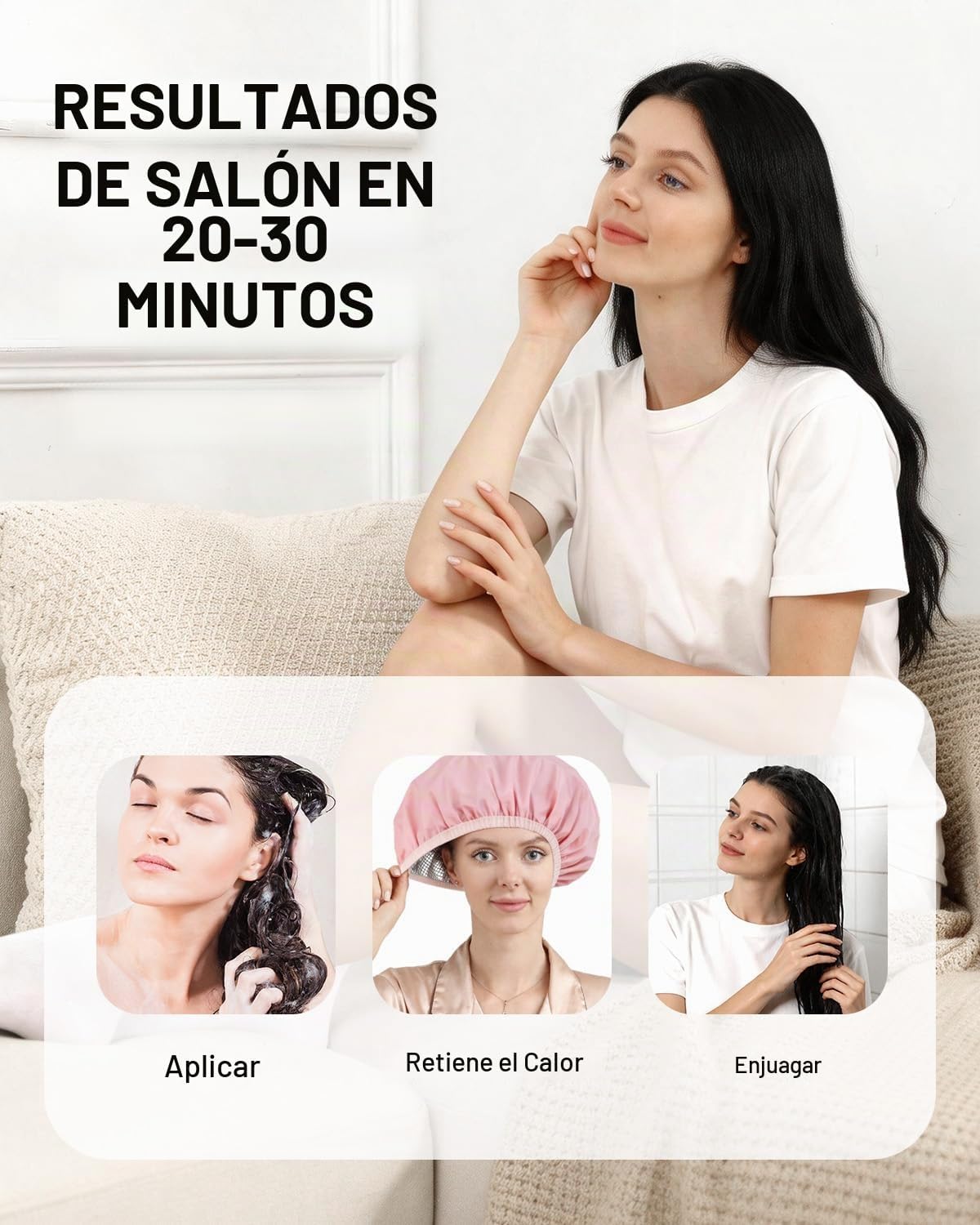 YIZIJIZI 2 tapas térmicas para el cabello de acondicionamiento prof...