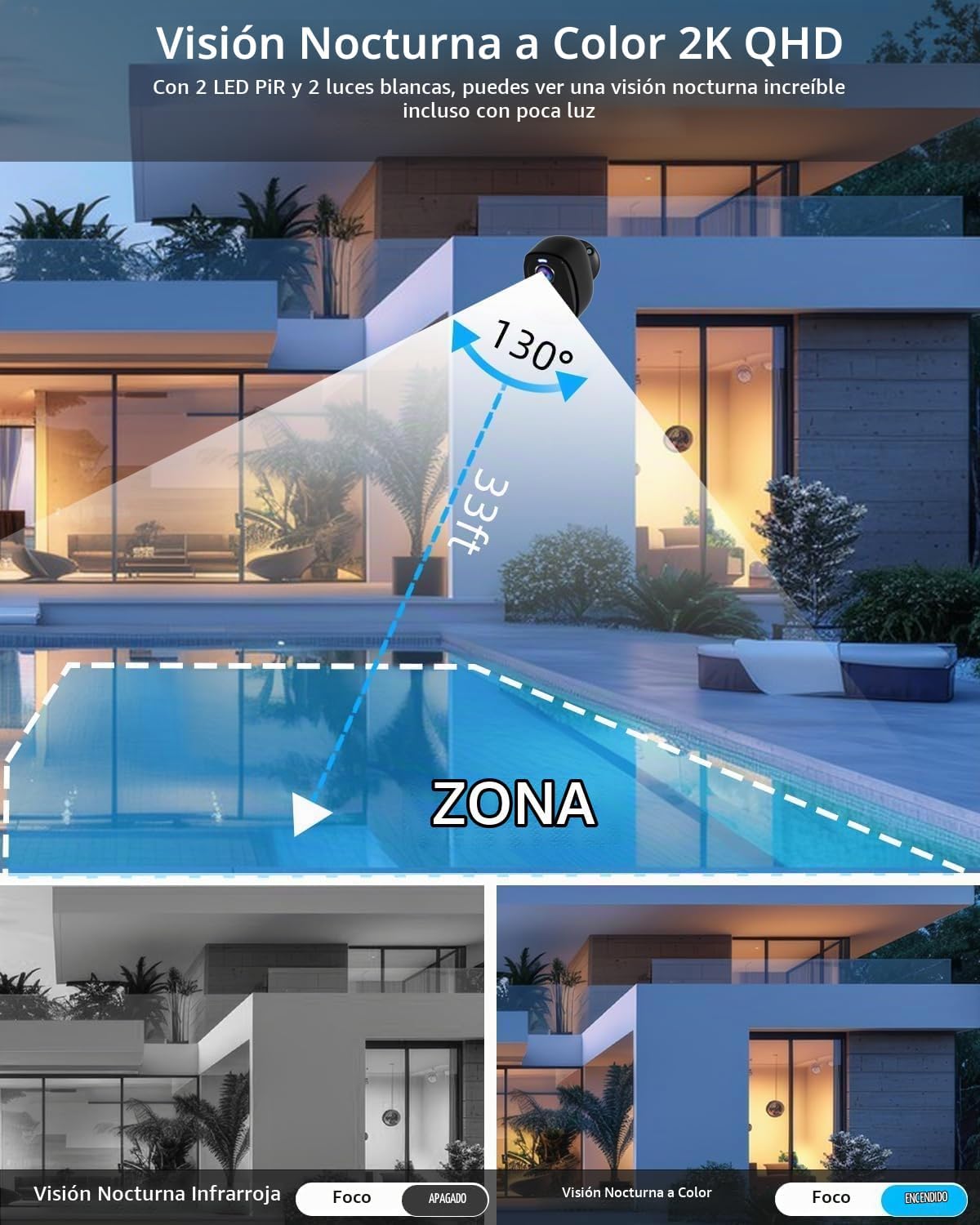 ELECCTV 4pcs WiFi cámaras de seguridad inalámbricas al aire libre c...