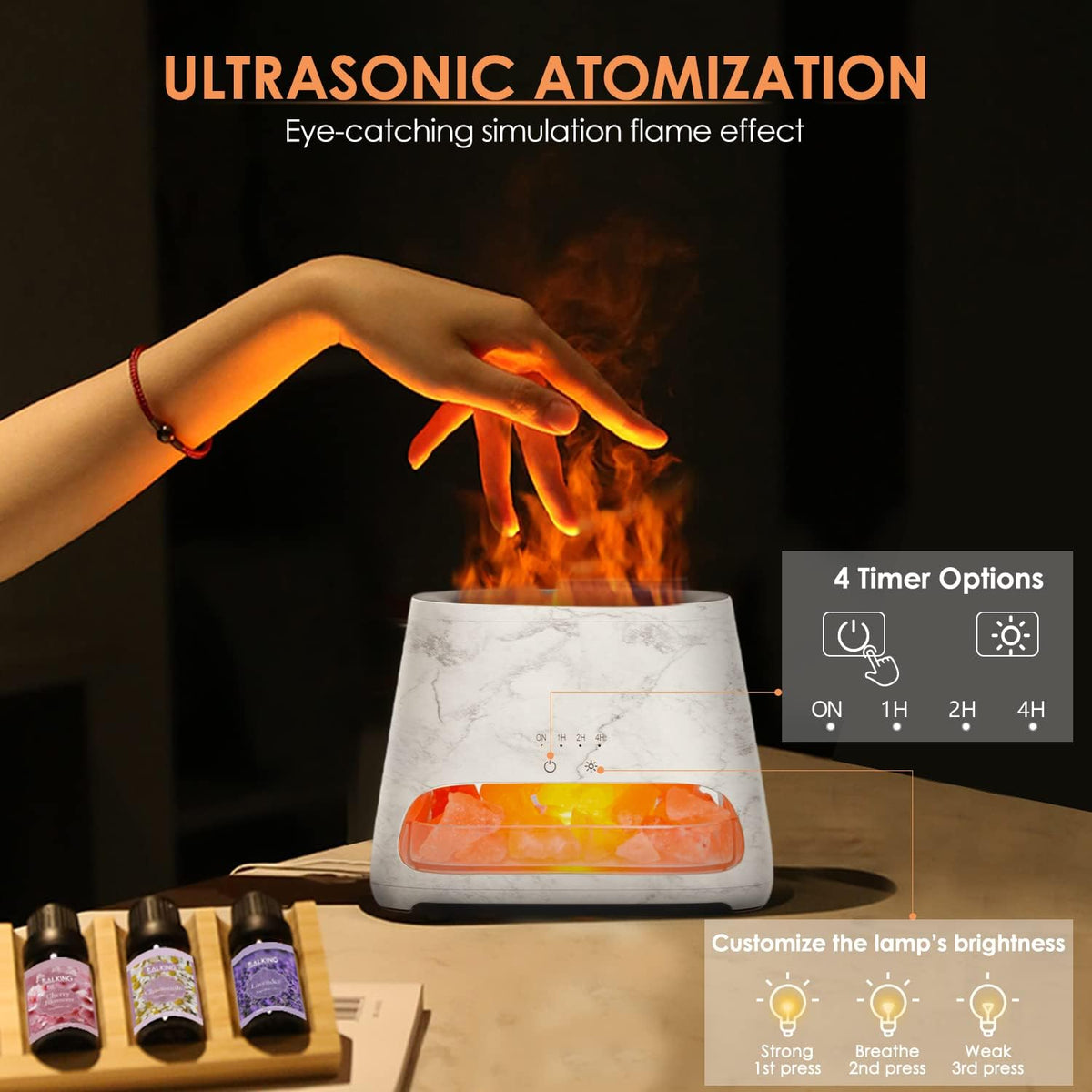 SALKING Difusor ultrasónico de aceites esenciales 2 en 1 y lámpara...