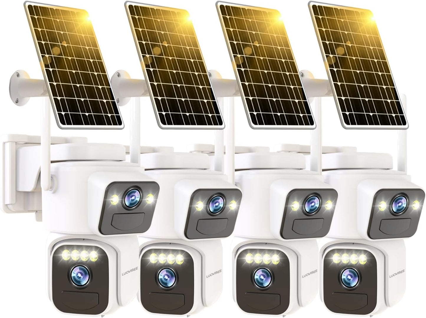 Luovisee Cámaras de doble lente para exteriores para cámaras de seg...
