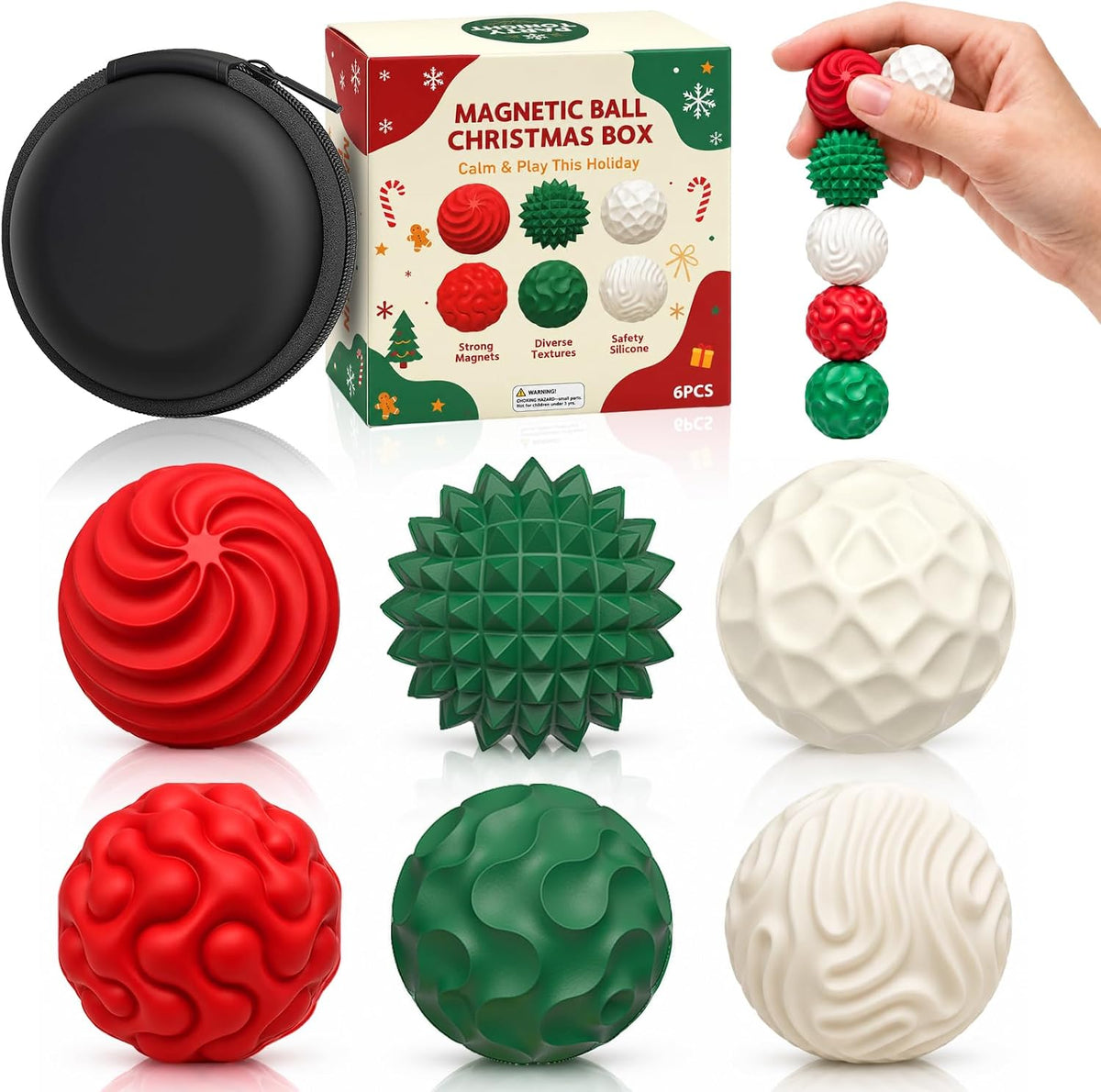 Bolas magnéticas de silicona, juguetes antiestrés para adultos y ad...