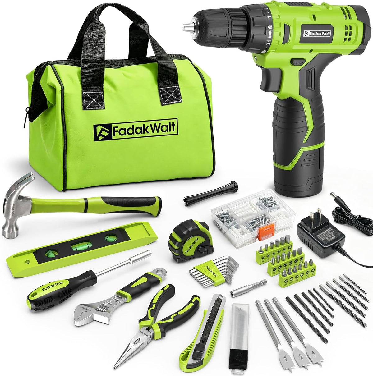 FADAKWALT Juego de destornilladores inalámbricos de 12 V, kit de he...