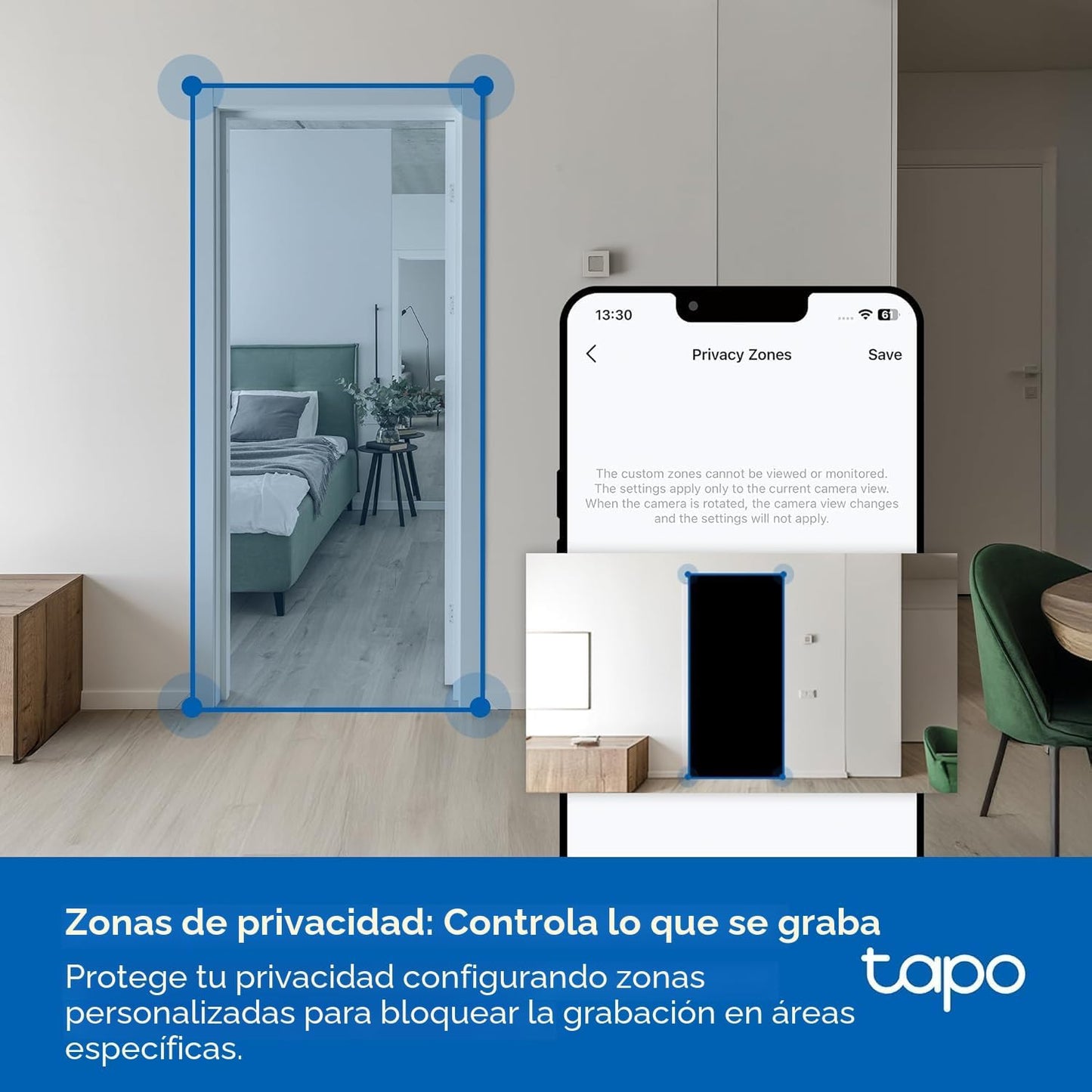 Tapo - Cámara de seguridad 2K 3MP para interiores\/exteriores - Det...