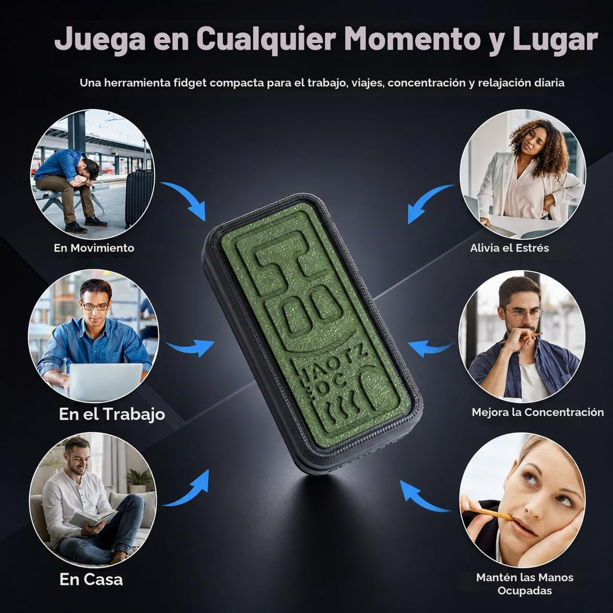 HAOTZ Fidget Slider - Juguete sensorial para adultos impreso en 3D...