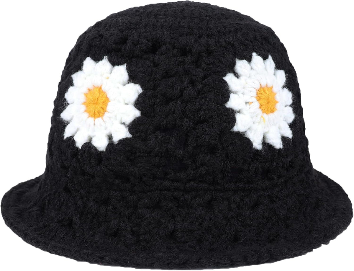 Sombrero de pescador de punto plegable para mujer, diseño de margar...