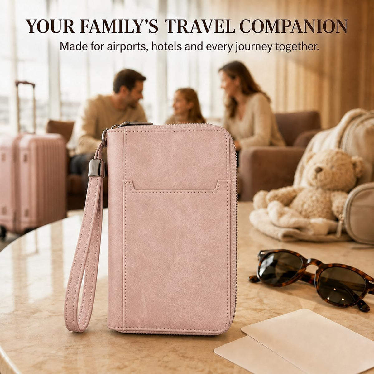 Soporte para pasaporte familiar para viajes, cartera de pasaporte c...
