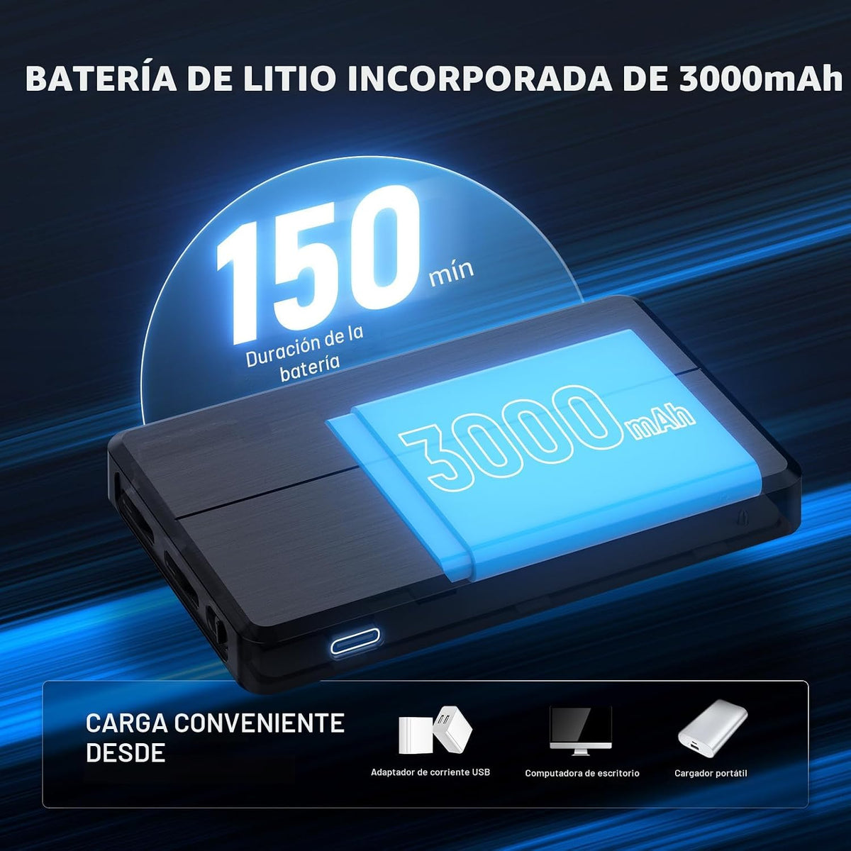 NEEWER Basics - Luz LED para teléfono selfie, recargable de 2500 a...