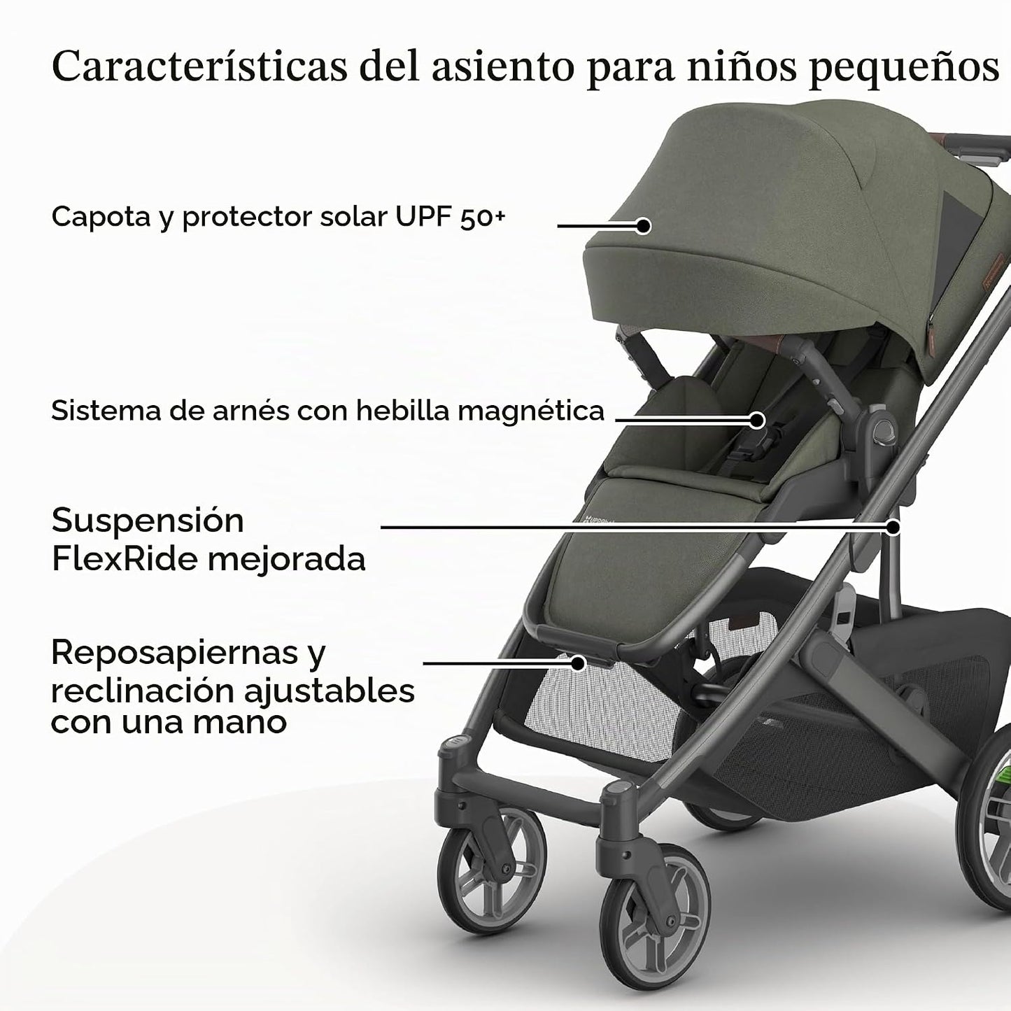 UPPAbaby Cruz V3 Cochecito + Aria V2 - Conjunto de sistema de viaje...