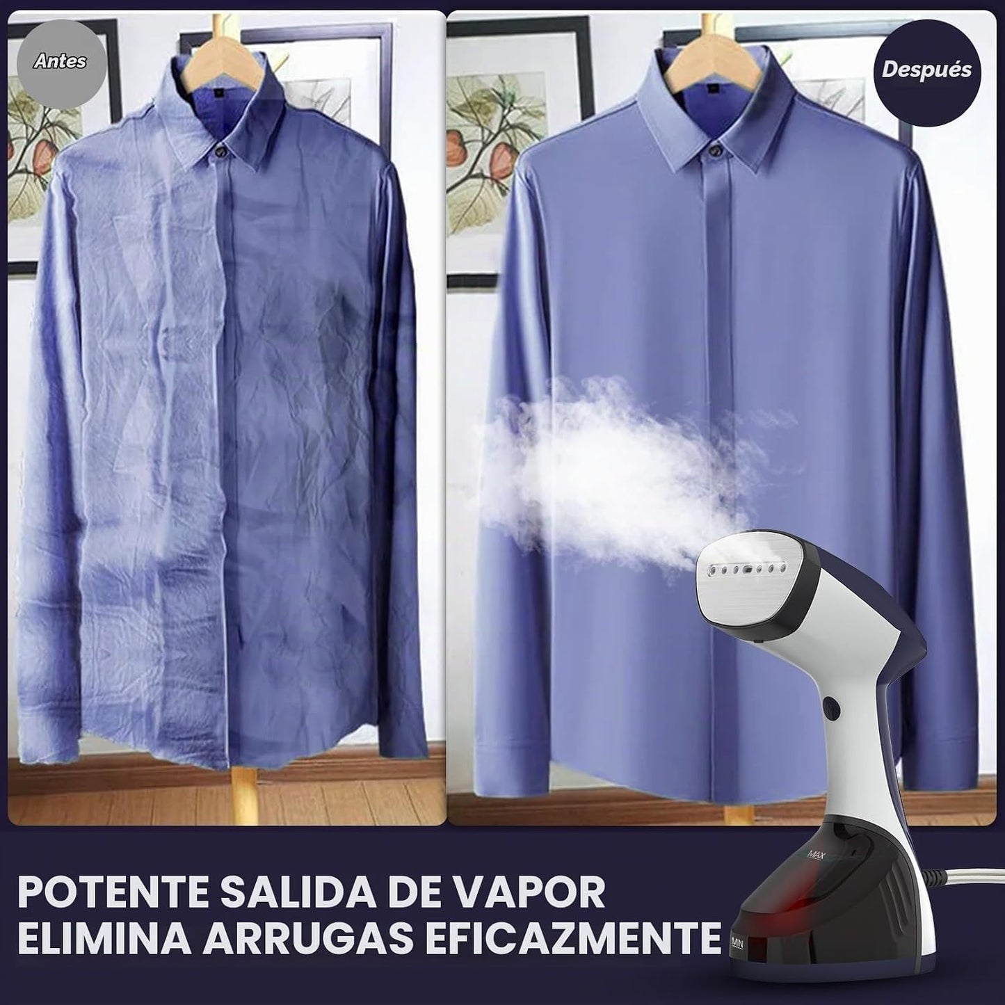 Vaporizador de ropa portátil URPOWER de 300 ml, vaporizador de cale...