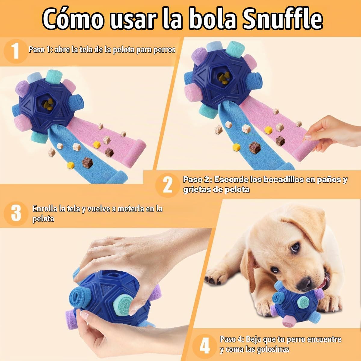 Petration Pelota de Olfato para Perros - Juguetes Interactivos de R...