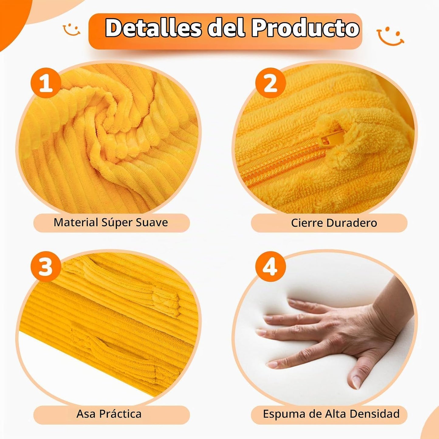 MeMoreCool - Sofá infantil de pana de 8 piezas, color amarillo, jue...