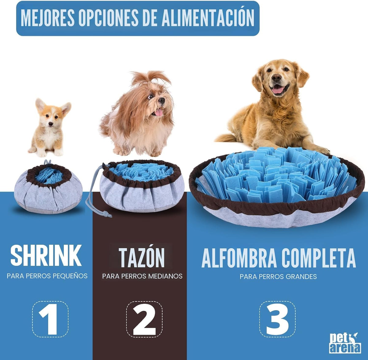 PET ARENA Alfombrilla de olfateo para perros - Juguete de rompecabe...