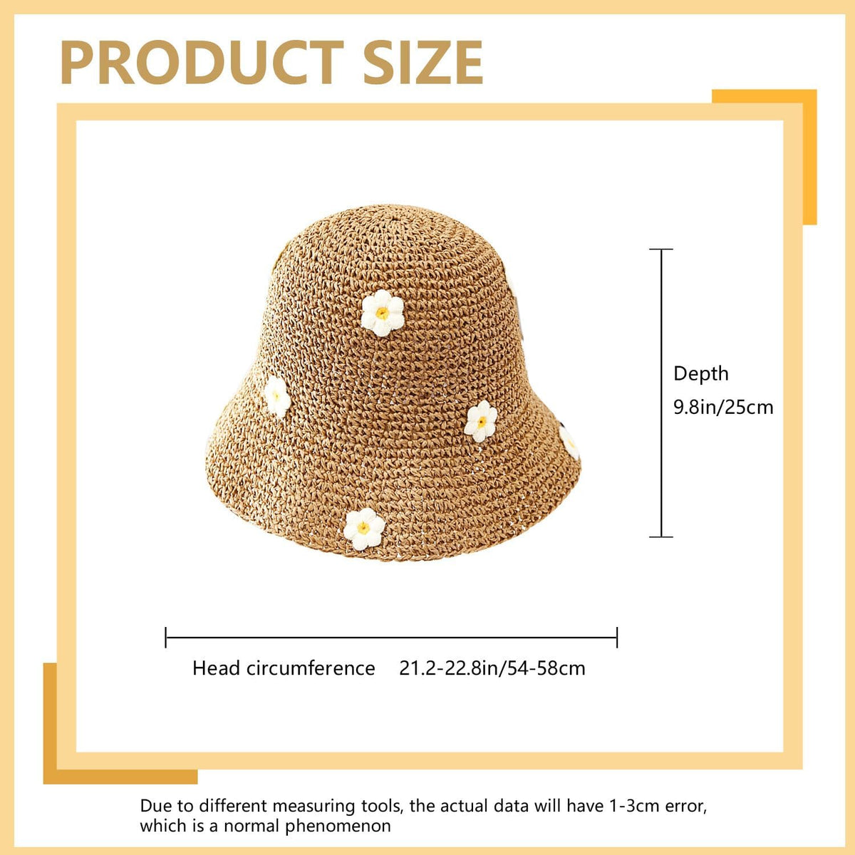 Sombrero de pescador de ganchillo, sombrero de paja para el sol, so...