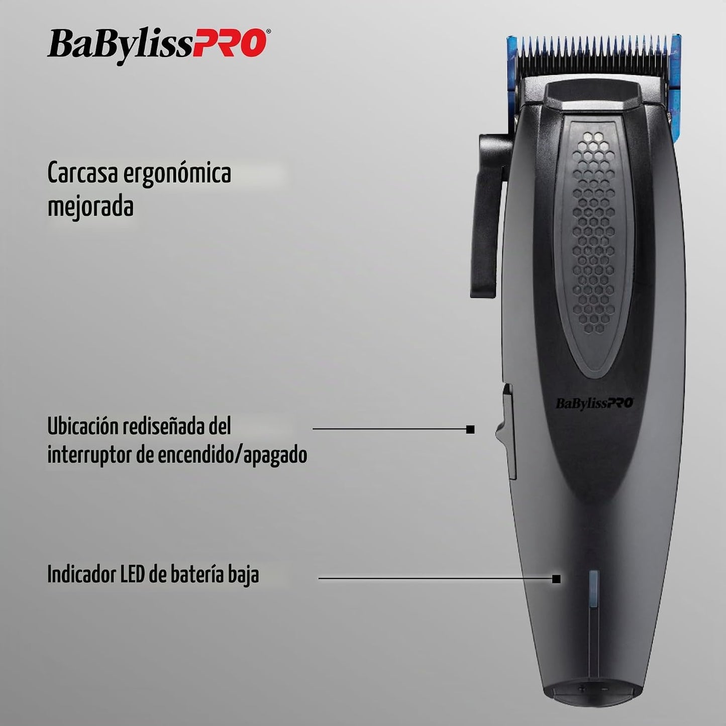 BaBylissPRO LithiumFX Cord\/Cortapelos ergonómicos de litio inalámb...