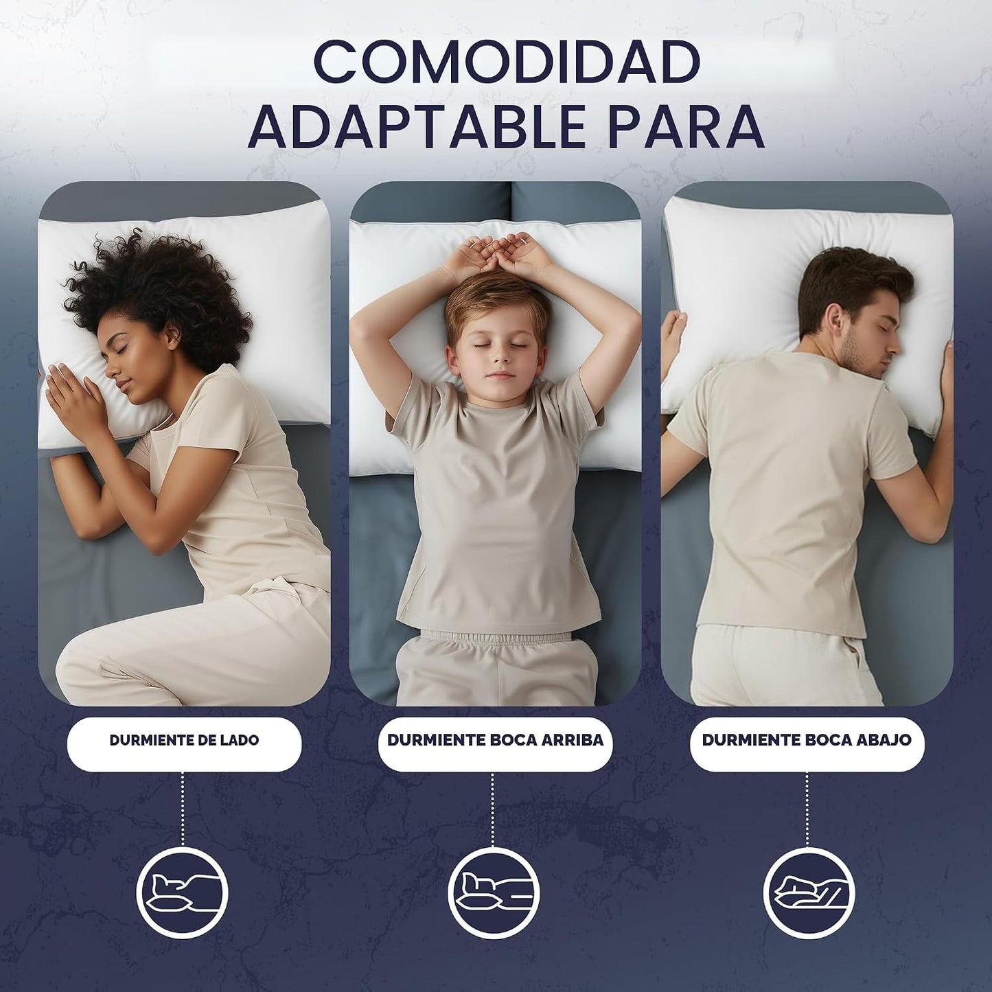 Utopia Bedding - Juego de 2 almohadas para dormir tamaño Queen (gri...