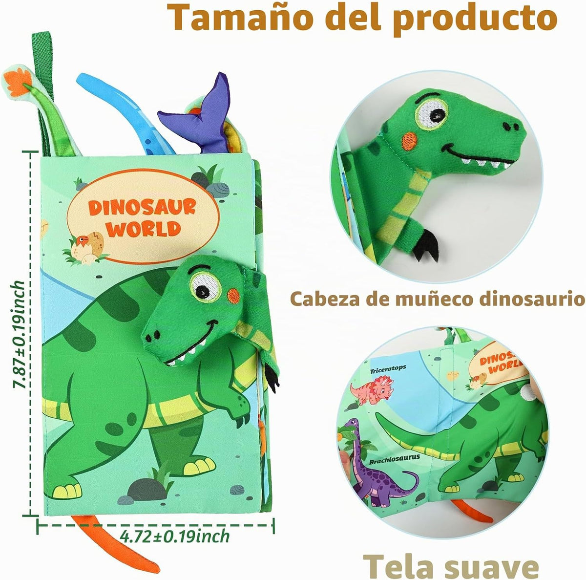 YOGINGO Libros para bebés Montessori Toys Cute Dinosaurs Theme Baby...