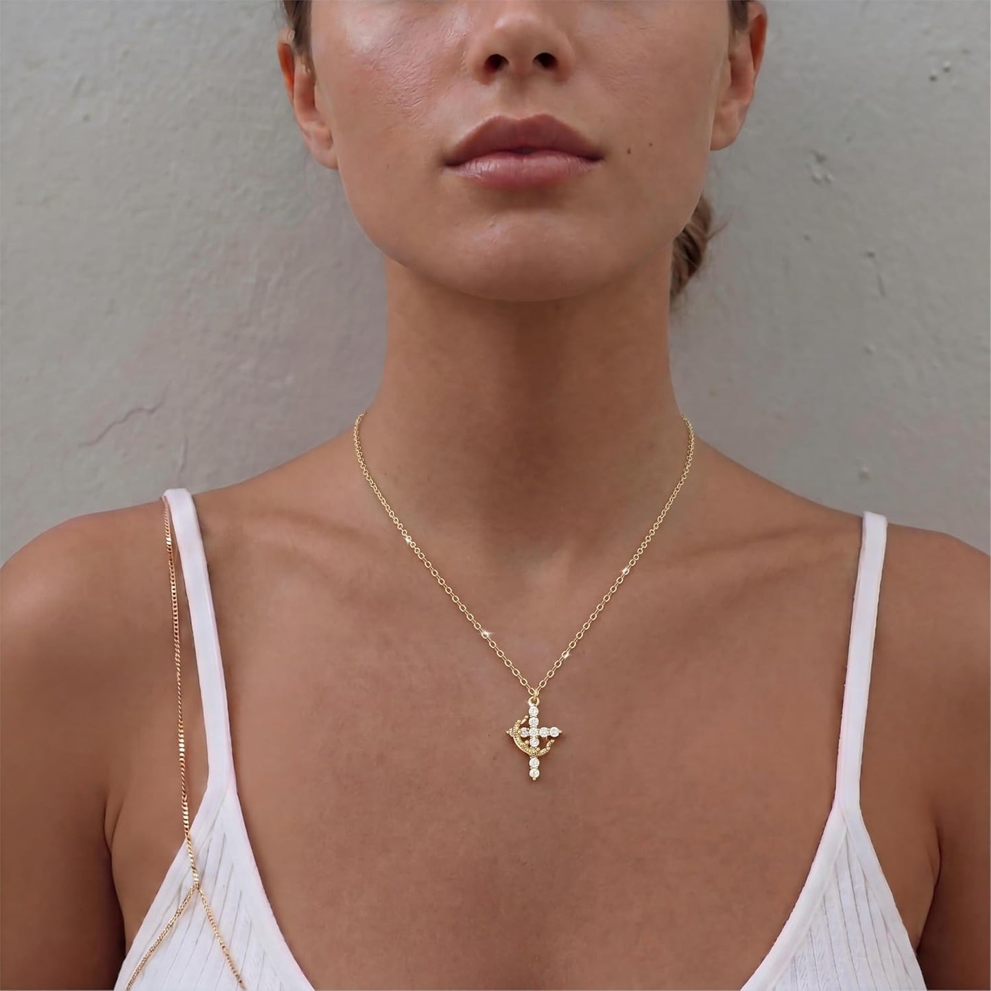 NECOCY Regalos de Pascua, collares mejorados con cruz de corona par...