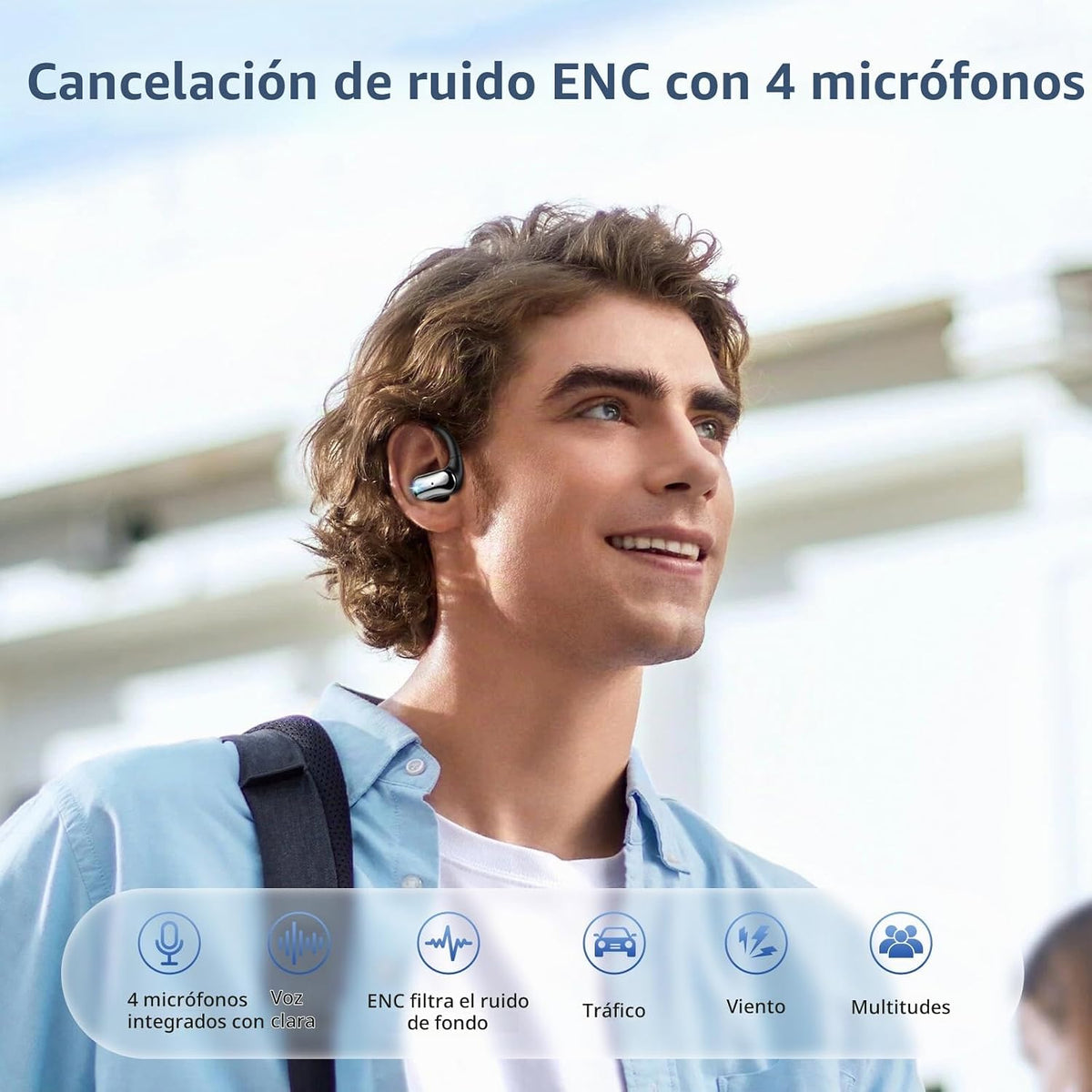 PPBP Auriculares de oreja abierta inalámbricos Bluetooth 6.1, auric...
