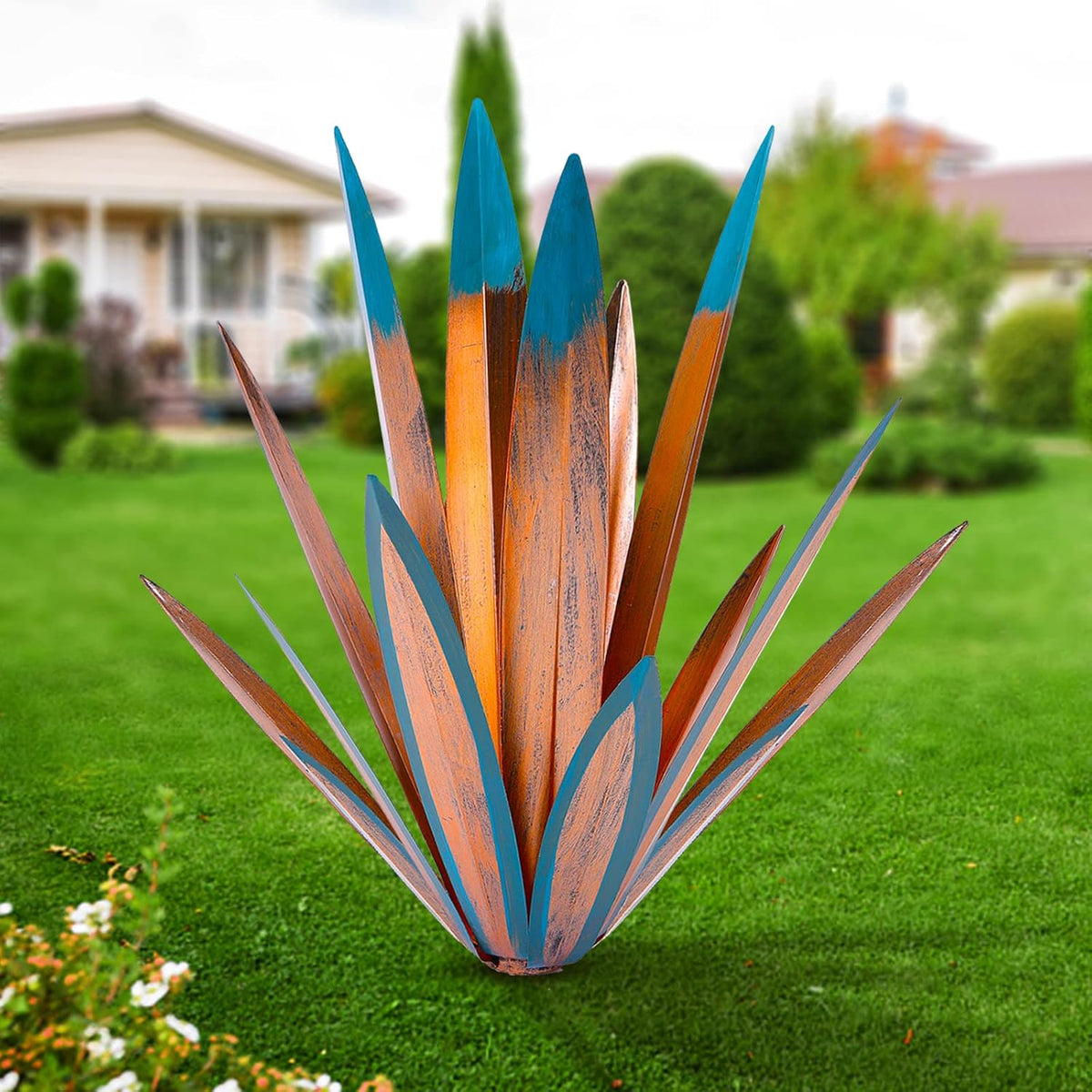 Homight Escultura de Agave de Tequila de Metal Rústico DIY Planta d...