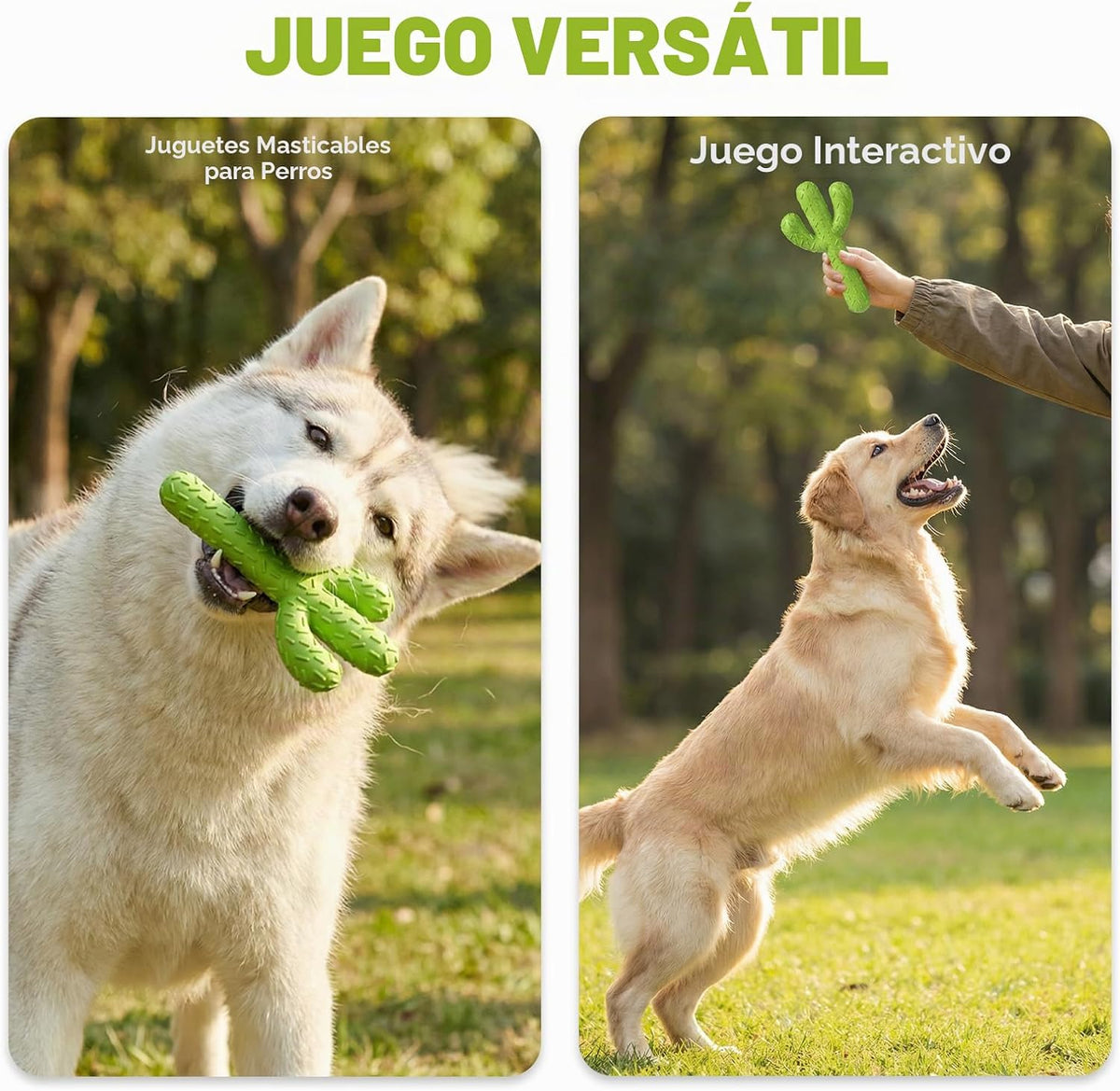MewaJump Juguetes masticables para perros, juguetes de goma durader...