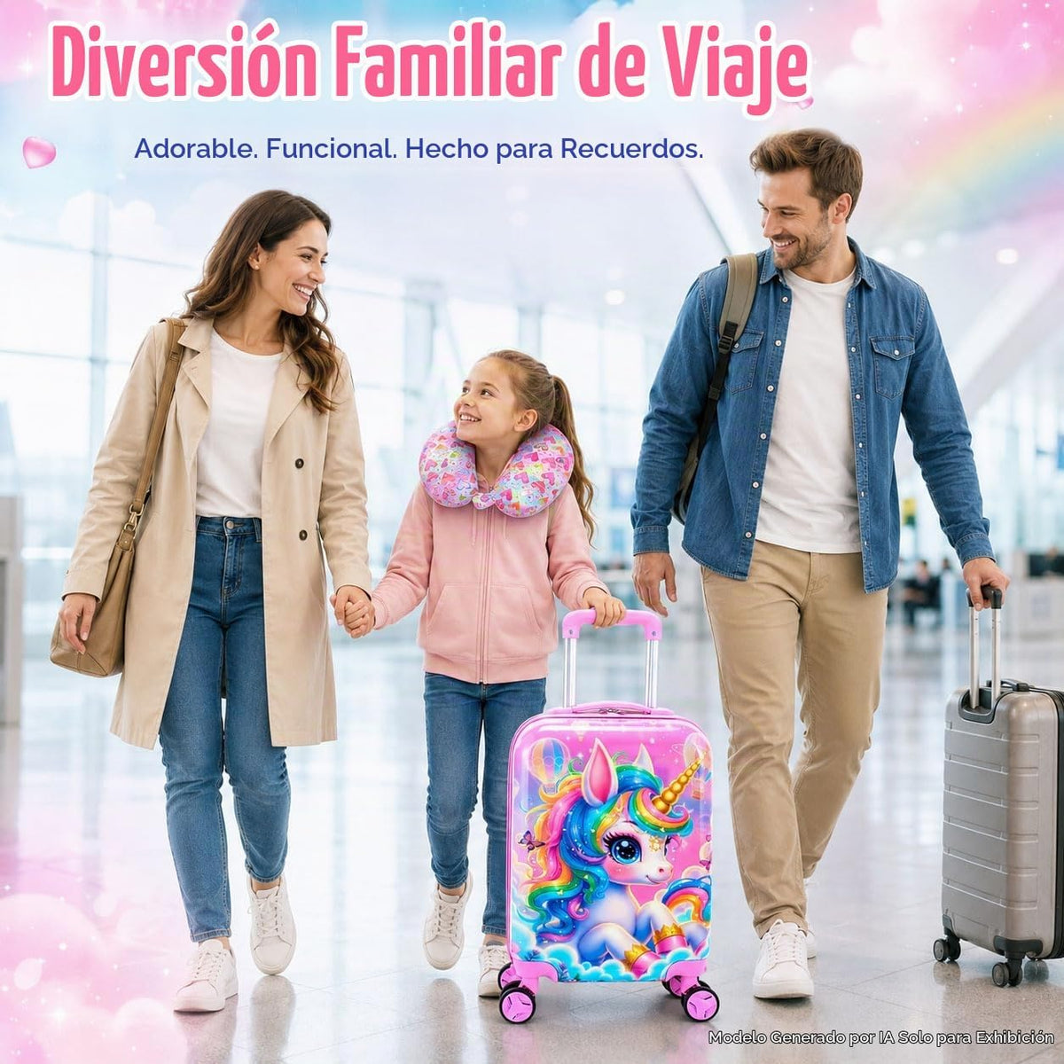 Juego de 2 maletas para niños con ruedas: maleta de mano aprobada p...