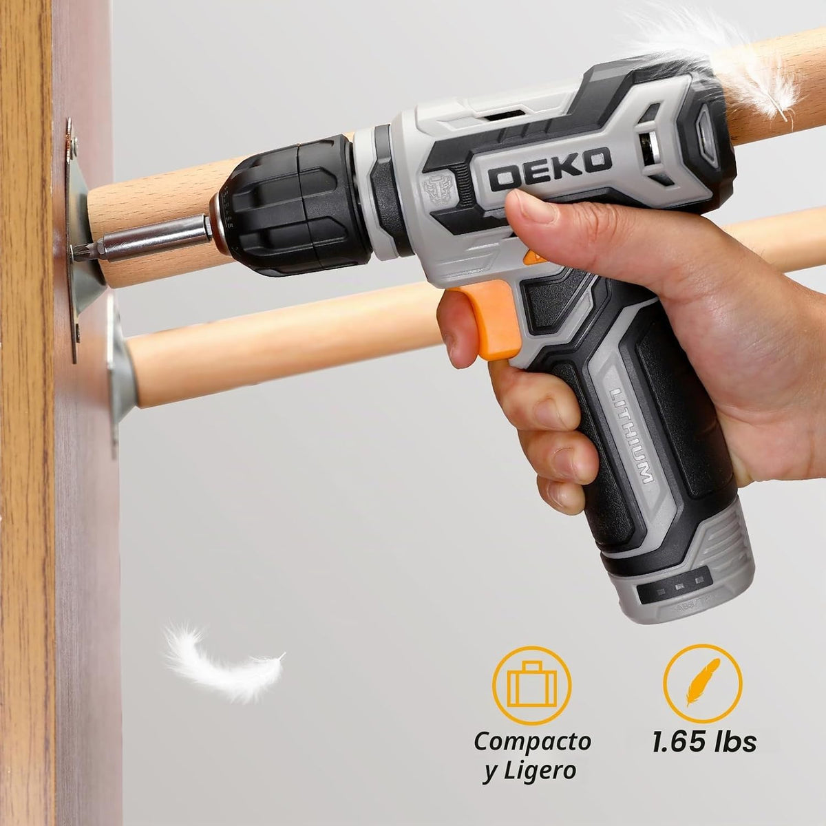 Taladro inalámbrico: DEKO PRO Juego de taladro de batería de 12 V c...