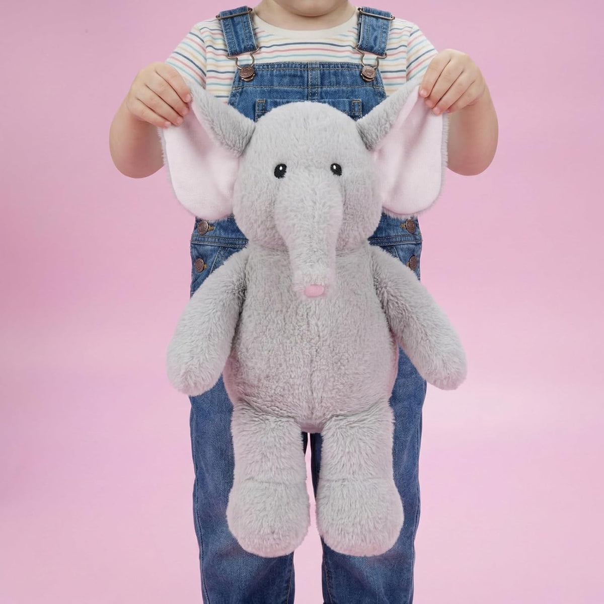 WEIGEDU - Oso de peluche de elefante | Ojos bordados, orejas rosada...